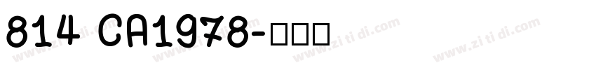 814 CA1978字体转换